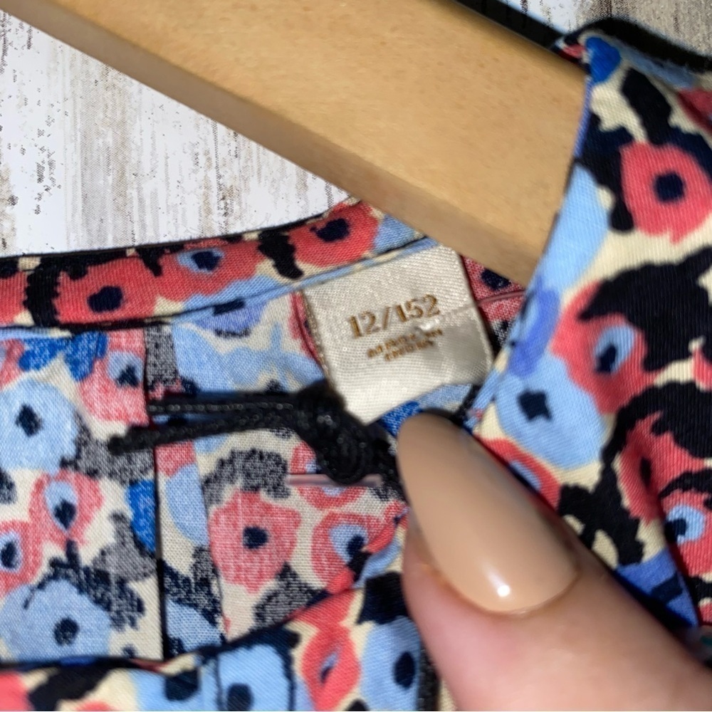 NWT Scotch & Soda Kids Blue Floral Winter Collection Button Down - Picture 6 of 7